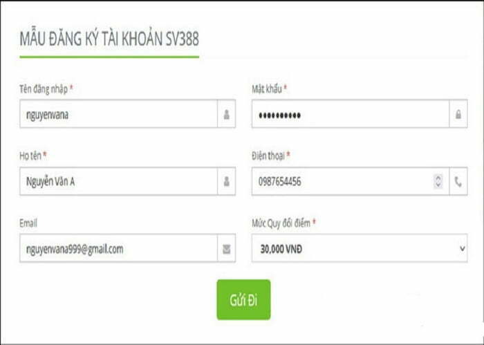 Hướng dẫn đăng ký tài khoản SV388